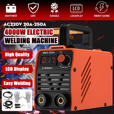 250A 4000W 6.5KVA Инверторный сварочный аппарат для электрической дуговой сварки Портативный полностью автоматический сварочный аппарат обратной сварки для сварочных работ
