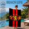 Sport Club Football Crest Printed Microfiber Beach Towel, Soft And Absorbent, Quick-Dry, Ideal for Summer Travel, Beach Essential, Swimming Pool