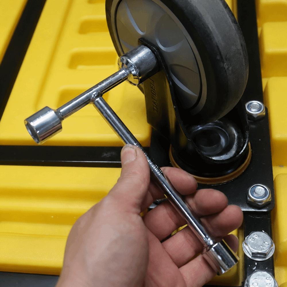 Triple Head Socket Wrench 3-Way Hex Socket Hand Tool Portable Repair Wrench  Mechanical Maintenance