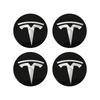 TBQW4 4pcs 56mm Tesla Wheel Center Cap Hub Cover Badge Emblem Sticker Car Accessories For Tesla Model 3 Y 2023 S X Cybertruck Highland