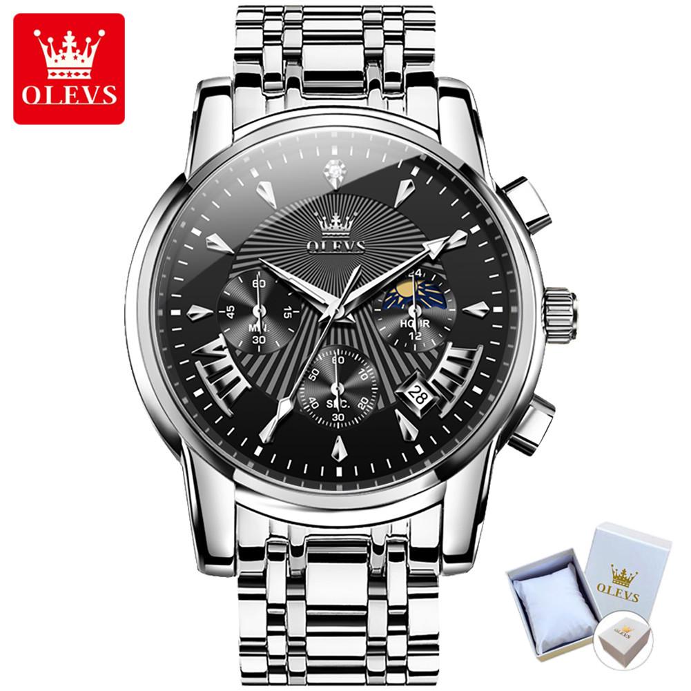 OLEVS Мужские часы Модные индивидуальные персонализированные водонепроницаемые ночные светящиеся кварцевые часы Мужские часы
