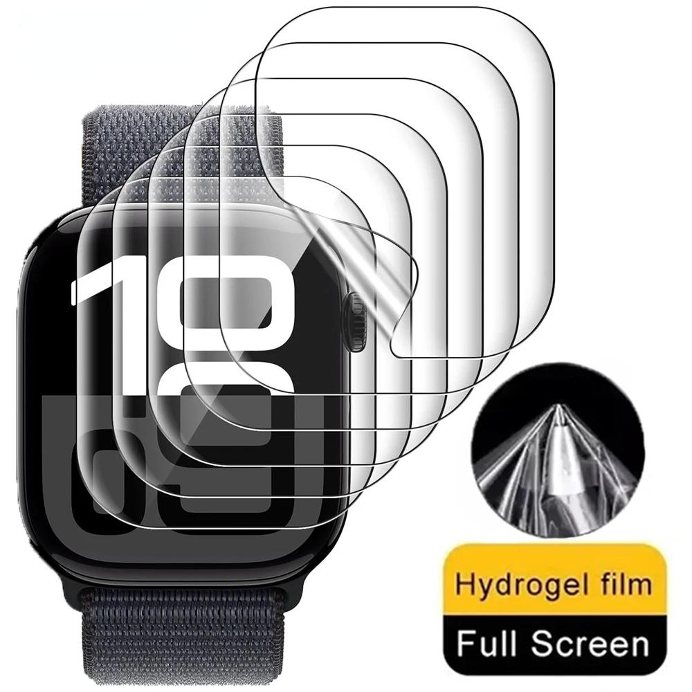 Пленка-защитное стекло для экрана для Apple Watch 11 10 46мм 42мм Ultra 3/2 49мм Мягкая гидрогелевая пленка iWatch 9 8 7 6 5 SE 45мм 41мм 44мм