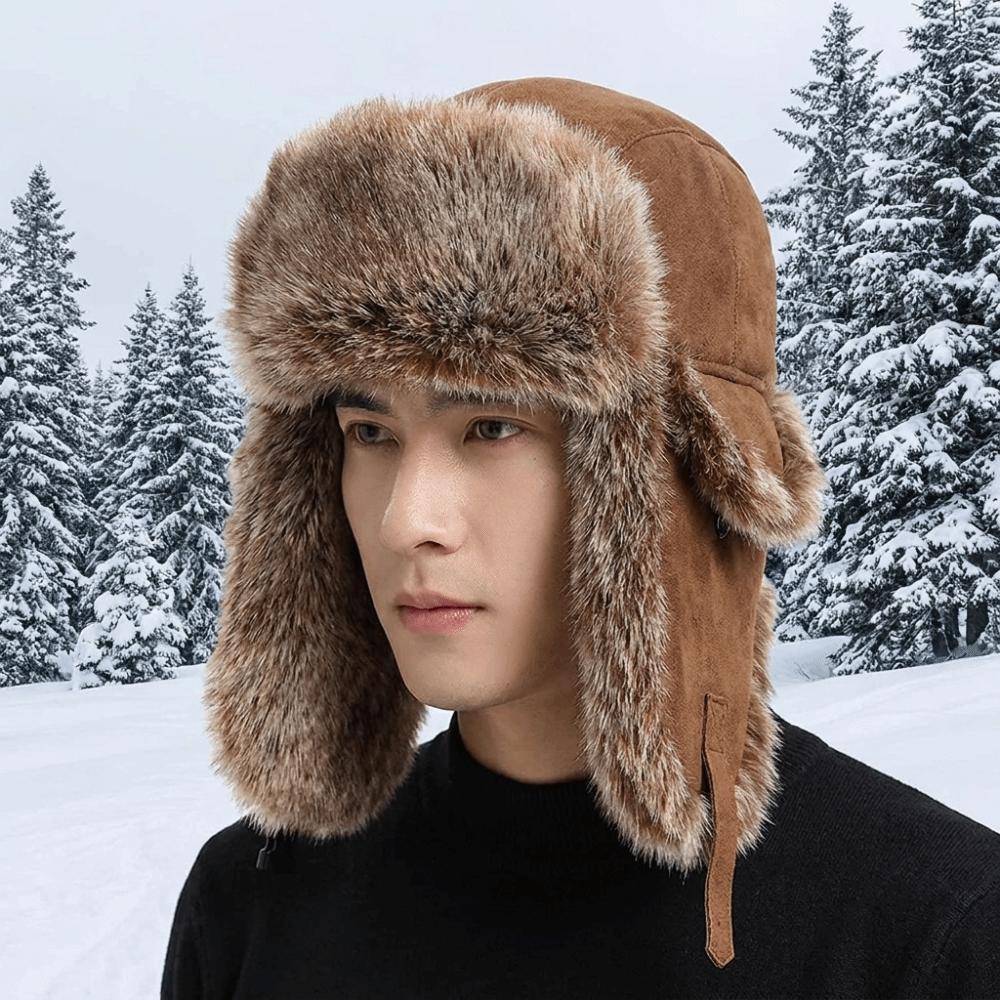 Imitation Fur Men Lei Feng Hat Thick Cold-Proof Hat Casual Ear Protection Hat Cycling