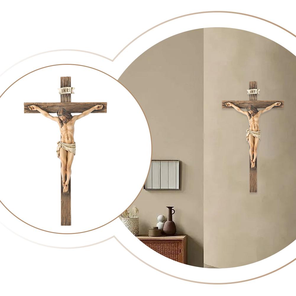 Долговечные цвета Домашний декор Без запаха для долгосрочной коллекции Пасхальная полимерная статуэтка креста Дом Офис Тщательно отполирована