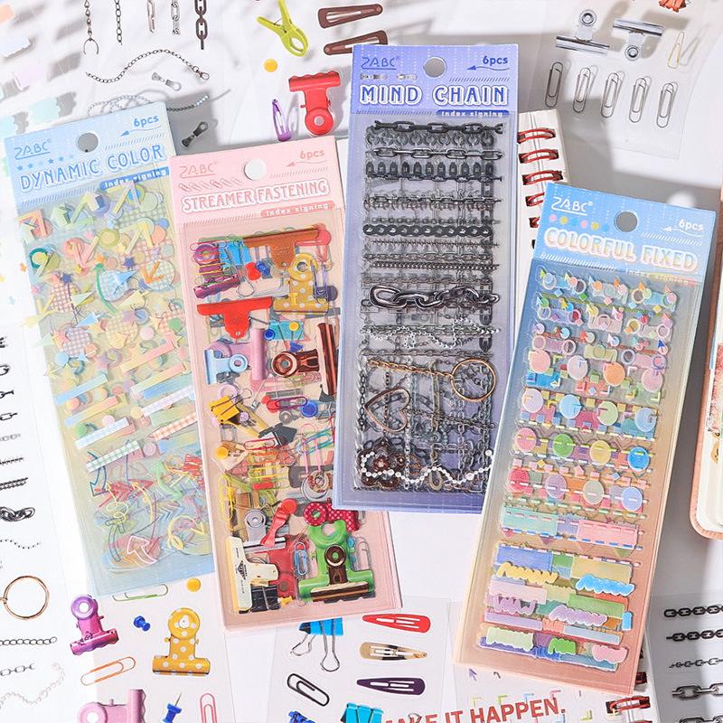 Pet Film Index Tabs & Soft Light Arrow Stickers for Diary DIY Decoration