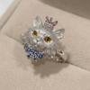 Open Mouth Design Cat Ring Stackable Fashion Jewelry Fashion Dog Rings  Gift Giving
