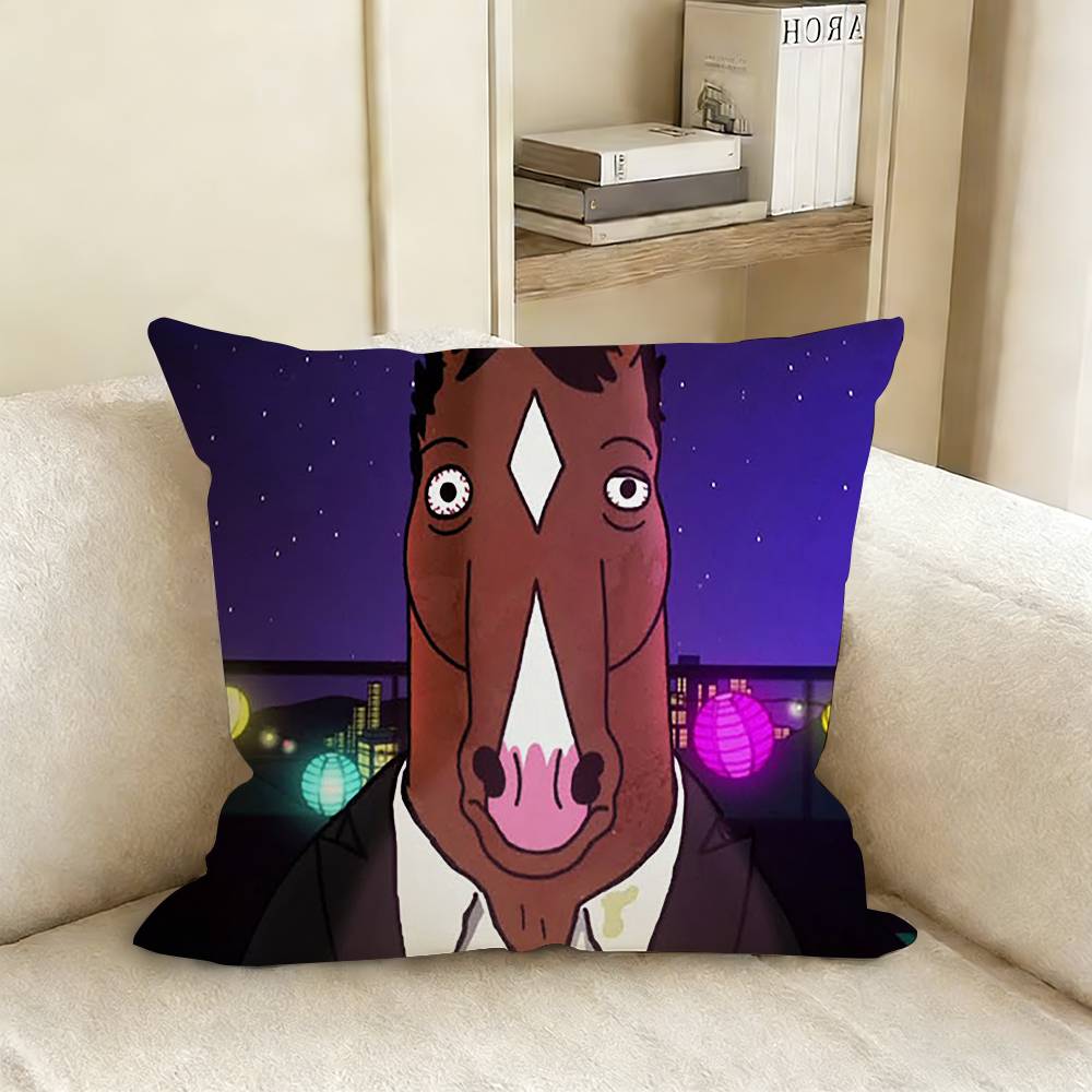 BBoJack HHorseman Pillow Case Living Room Sofa Cushion Cover Suitable For Home Bedroom Room Decoration