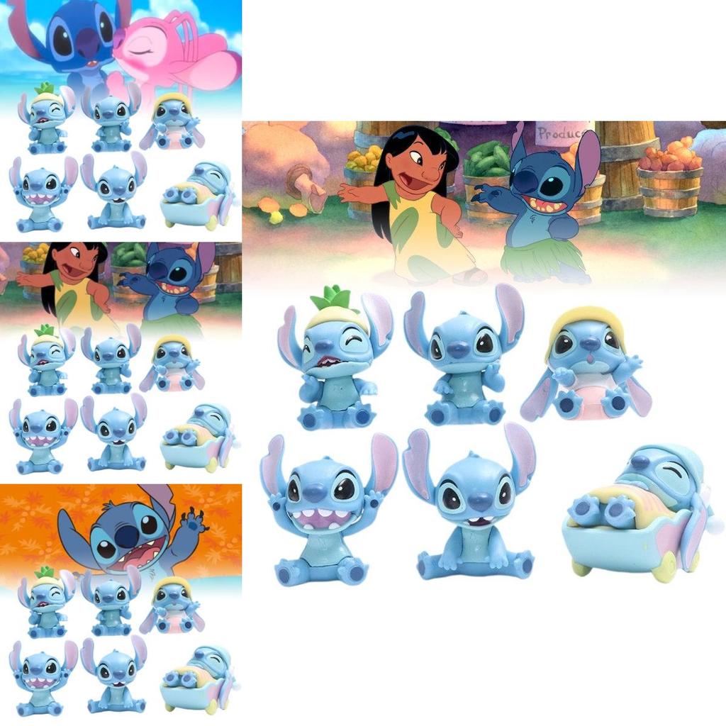 Charming Pvc Stitch Action Figures In Six Different Styles Perfect For Collectors