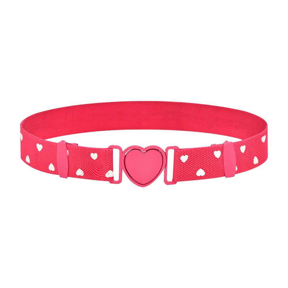 Модный эластичный детский поясной ремень Эластичные ремни Пояс с пряжкой в форме сердца