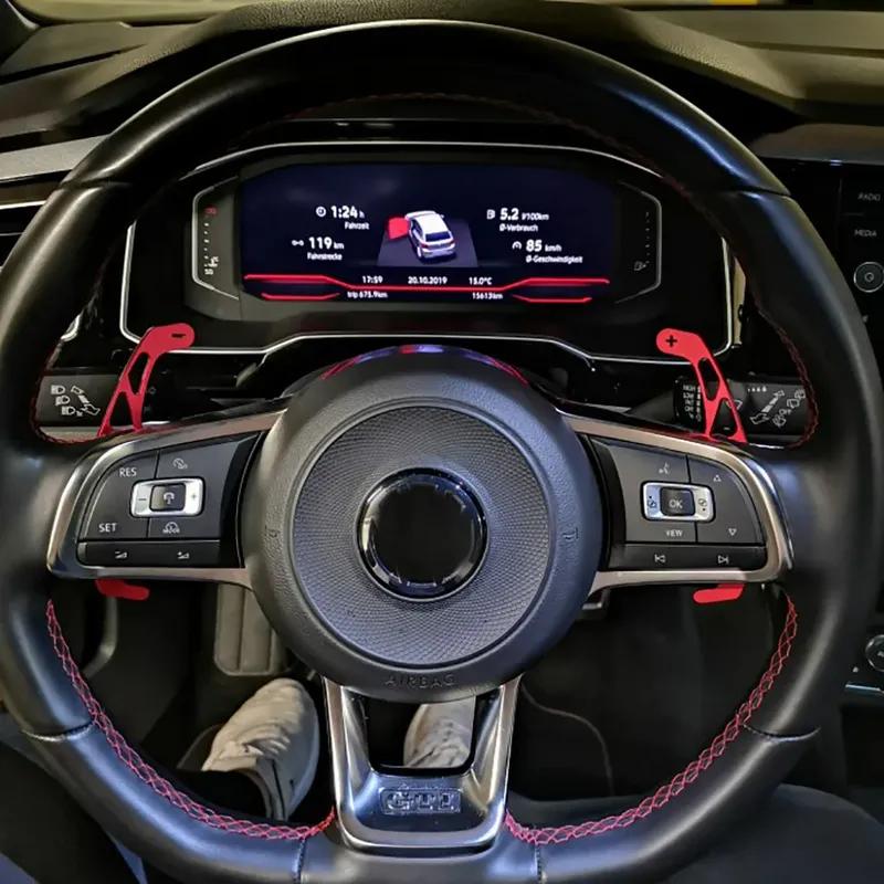 2pcs Car Steering Wheel Shift Paddle Shifter Extended For VW GOLF GTI R GTD GTE MK7 7 POLO GTI Scirocco 2014 2015-
