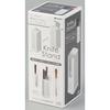 Inomata Chemical (Inomata-k) Knife Stand, White, Approx. 9.2cm Wide x 9.2cm Deep x 21.5cm High, 0400