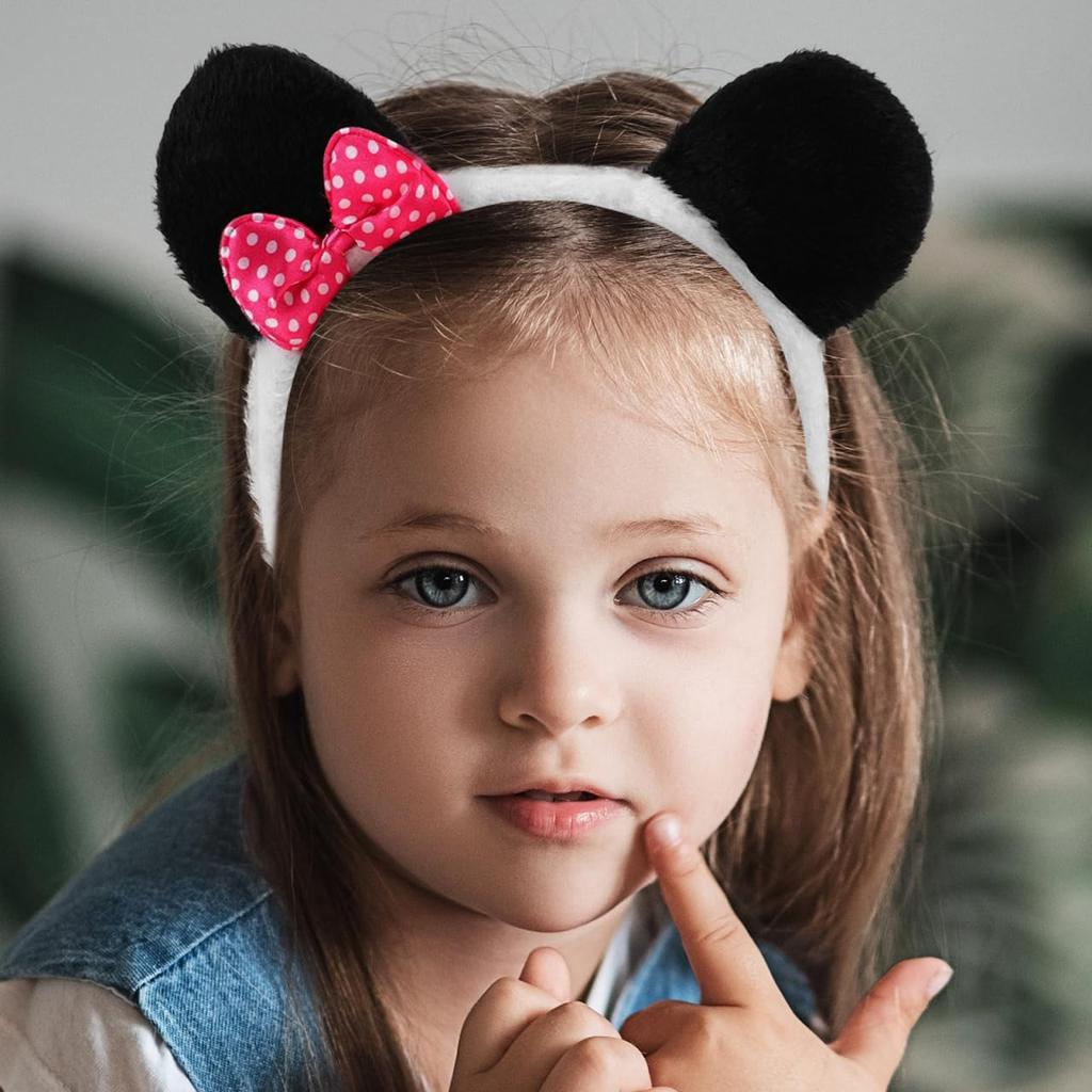 LIFKOME Set of 2 Panda Ears Panda Costume Accessories Panda Hat Panda Costume Accessories for Women Panda Ears Headband Panda Accessories for Women