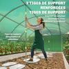 Garden Tunnel Greenhouse, Galvanized Steel 25 mm, 395 x 595 x 199 cm, Green
