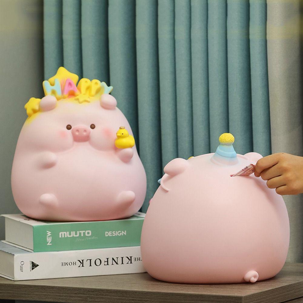 Pig Savings Jar Vinyl Money Boxes Piggy Bank Model Safe Deposit Box  Children/Kids