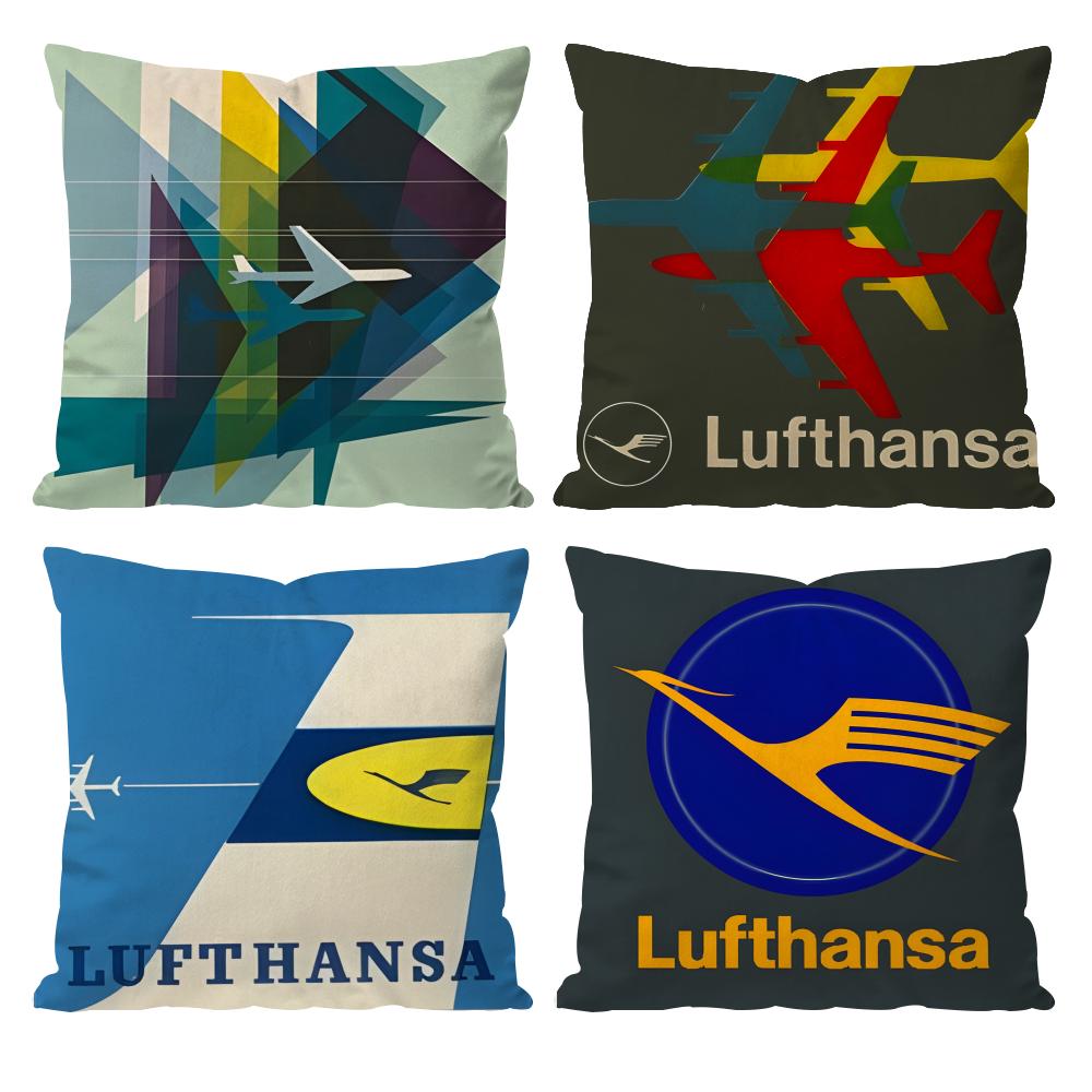 Модная наволочка с принтом L-Lufthansa для подушки-думки, наволочка для подушки на диван в гостиной и декор для спальни