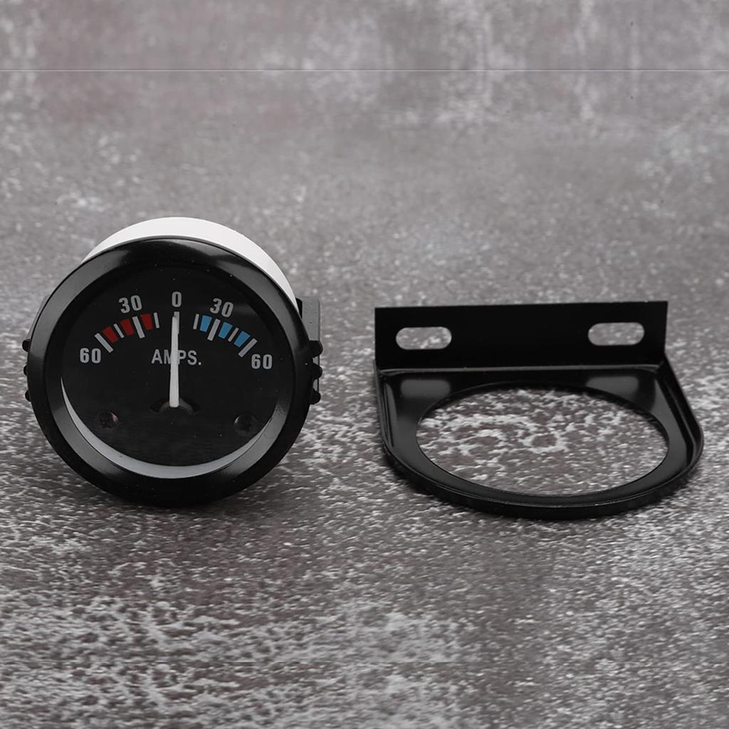 Millimeter Ammeter, Diameter 2.0 Inches (52 Mm), 12 Volts, Built-in Backlight, Versatile, ABS Material,