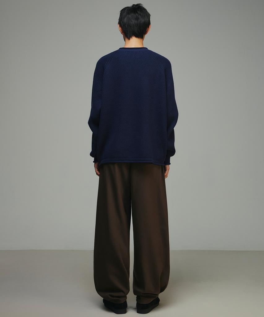 SIGNATURE Brushed Semi-Balloon Fit Slacks [Brown]