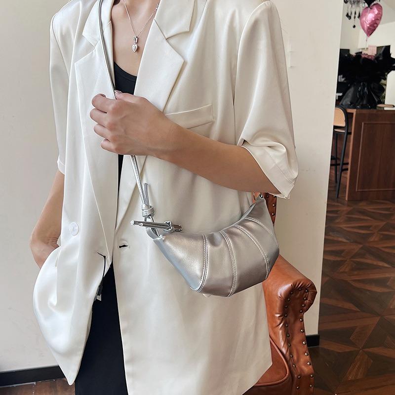 Осень новая нишевая сумка-круассан женская сумка сумка на плечо модная простая сумка-пельмень сумка-мессенджер