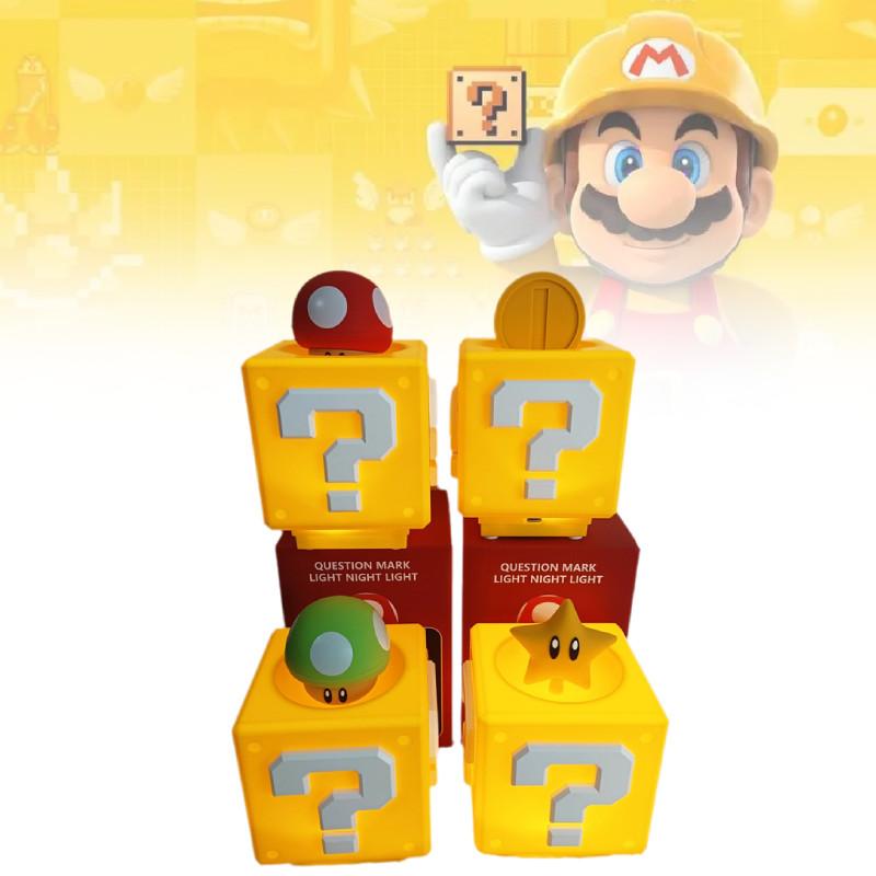 Брос Марио Супер Ночник Вопросительный Знак Звезда Гриб Спальня Перезаряжаемый
