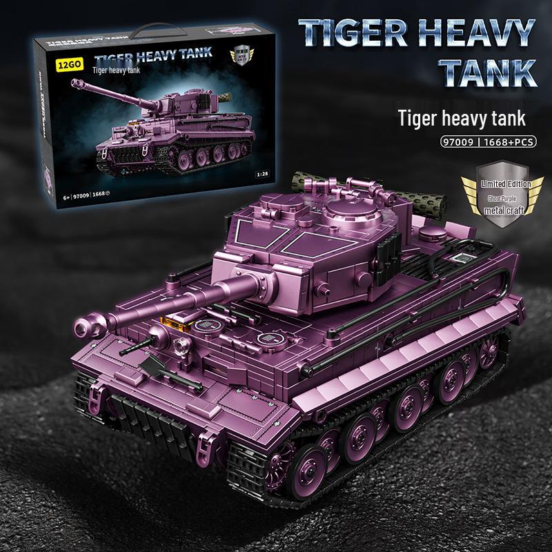 Tiger 97001 Тяжелый Танк Военная Модель Конструктор с Минифигурками