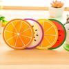 Jelly Color Fruit Shape Coasters Creative Skid Insulation Silica Gel Cup Mat
