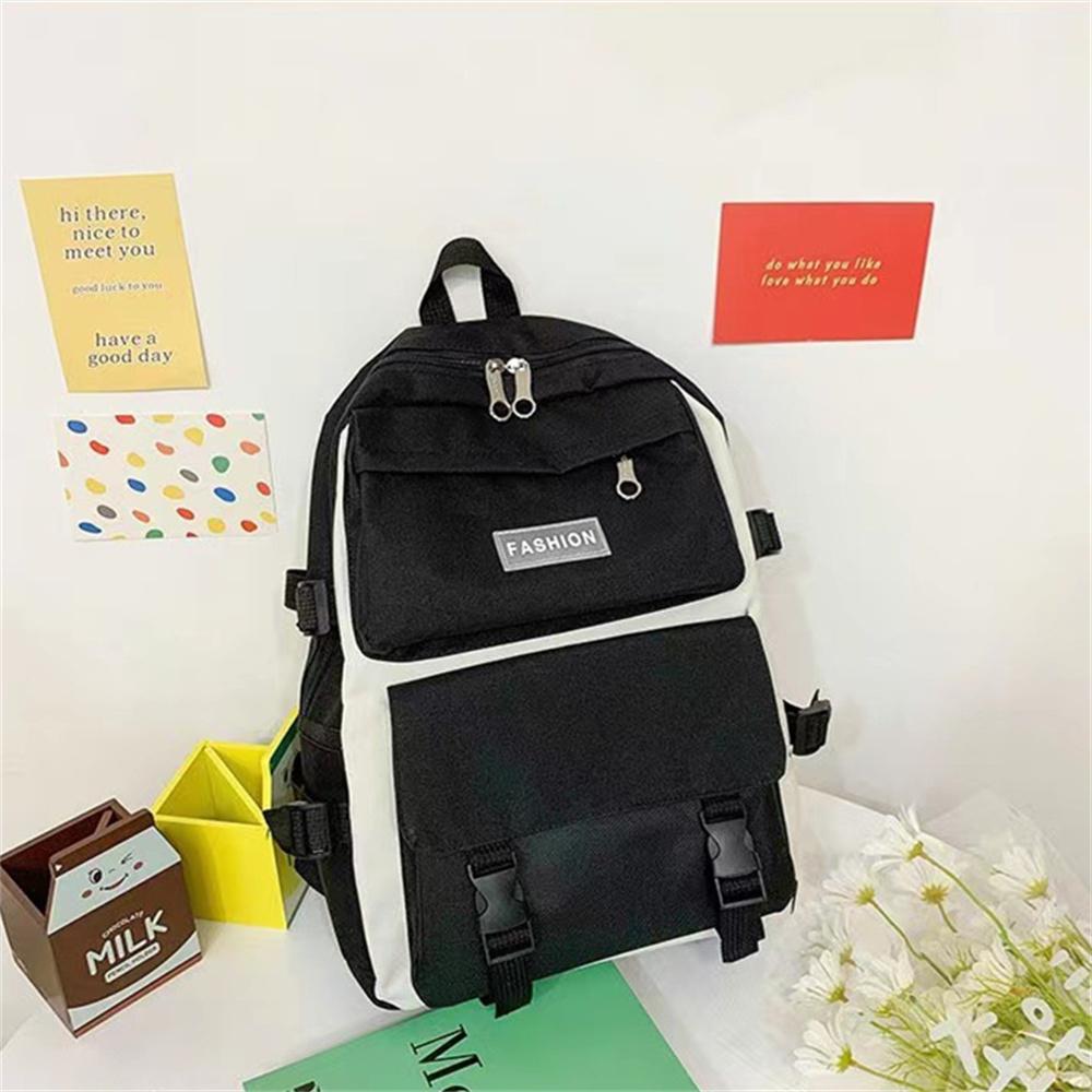 New Schoolbag Four-piece Backpack Simple Bag