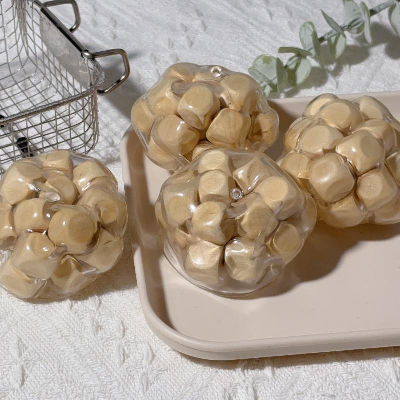 Creative Handmade Wooden Squeeze Noisy Ball 1Pcs Fidget Stress Relief Toy for Long Hour Work Relaxation