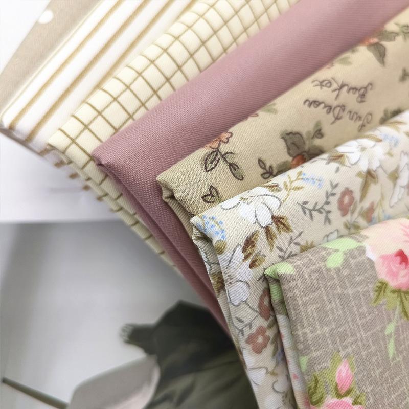 Набор ткани 7 шт. Сделай сам Хлопковая одежда Рукоделие Предварительно нарезанная ткань Лоскутное шитье Шитье Швейные принадлежности Цветочный