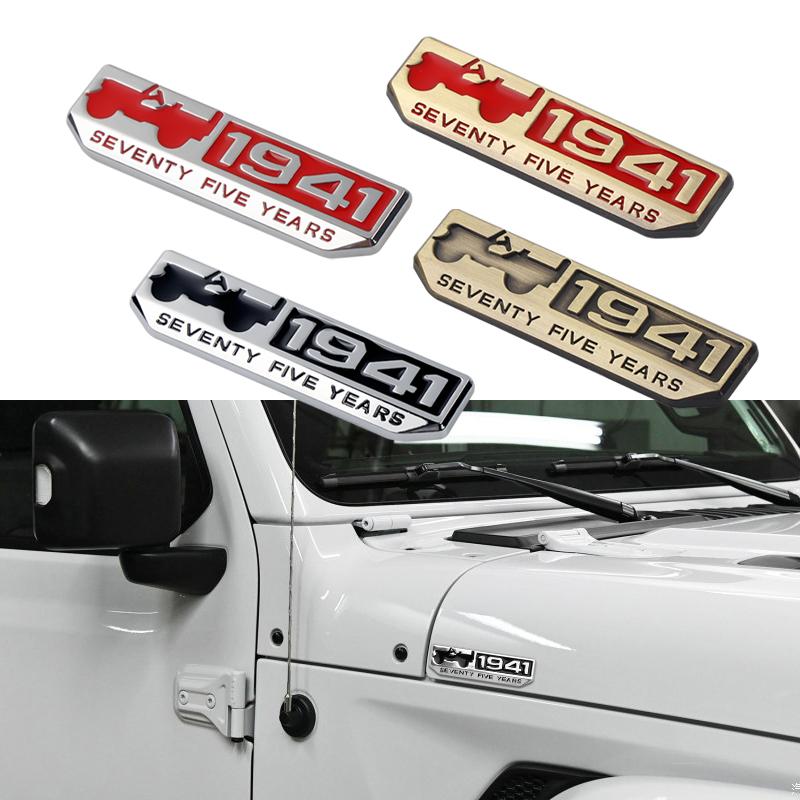 3D Metal JEEP 1941 Car Emblem Sticker Auto Body Trunk Badge Decal For JEEP Renegade Grand Cherokee Compass Wrangler Accessories AMO1