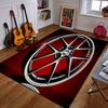 "Black and Red BBS Alloy Wheel Design" Patterned Carpet a Non Slip Rug Suitable for All Seasons and Any Setting, Gift