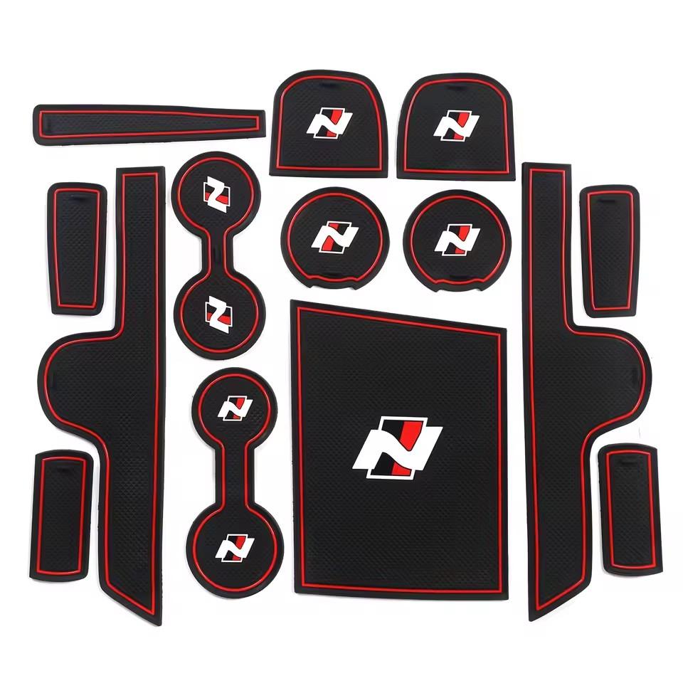 Для Hyundai Elantra AVANTE 2025 2025 N Спортивный стиль Коврик в слот ворот Подстаканник Подставка Коврик в паз двери Аксессуары для интерьера