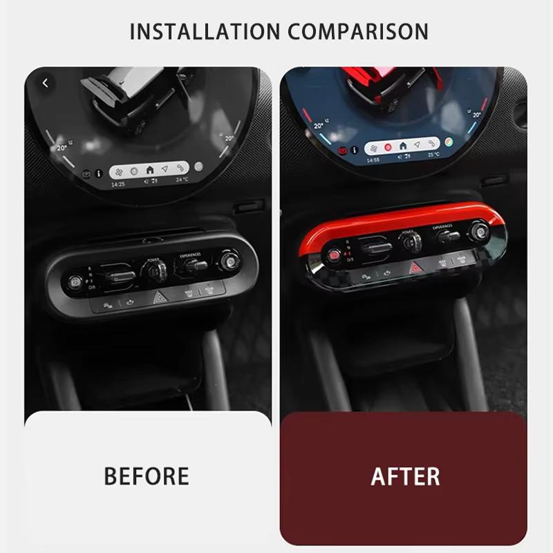 For Mini Countryman U25 Cooper E SE J01 EV J05 Aceman 2024 2025 Accessories Car Styling Central Control Button Frame Trim ABS