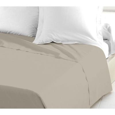 Drap Plat - - 100% Coton - 180 X 190 Cm - Beige Clair