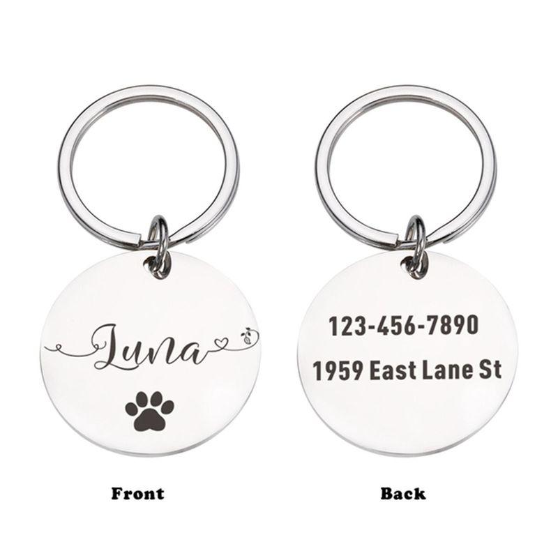 1 pc nice dog footprint Personalized Text Personalized Dog Tags Personalized Cat Print Medal For Dog