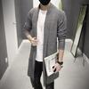 Men Cardigan Jacket Long Knitted Coat Cardigan Coats Solid Color Sweater Coats Knitted Jacket