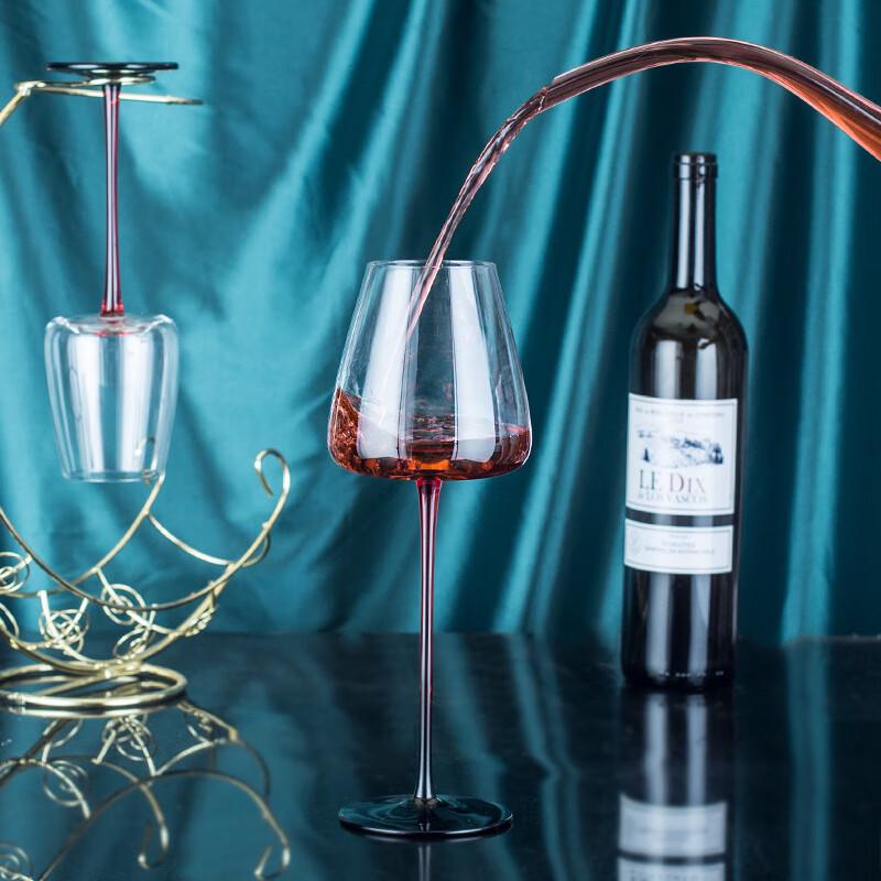 Charming Qi Crystal Burgundy Wine Glass Set