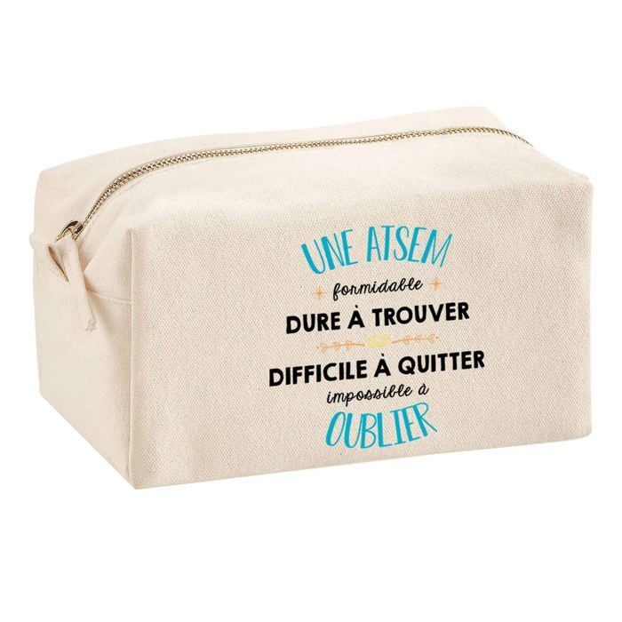 Trousse multifonction Une ATSEM Formidable Cadeau Anniversaire Noël Collègue Départ Retraite | Trousse Scolaire Fournitures Bureau