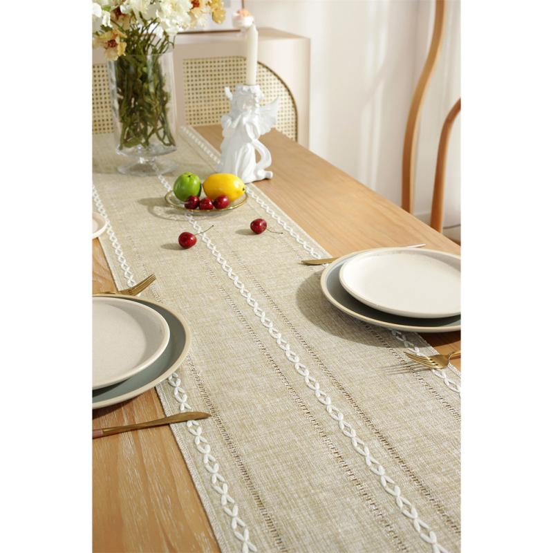 Новый! Дорожка для стола в деревенском стиле с кисточкой 33x183 см/13x72 дюйма в деревенском стиле для столовой праздничной вечеринки