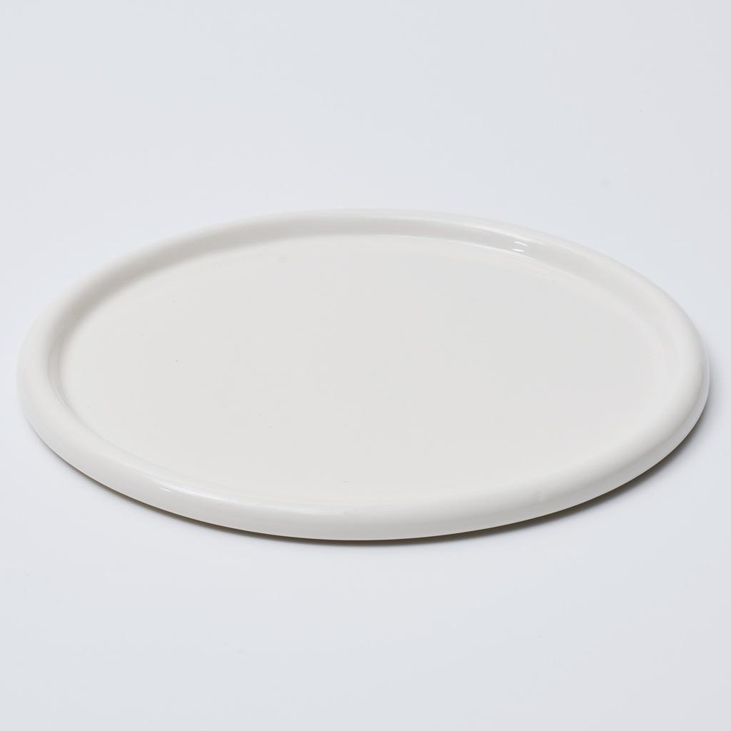 LASSIETTE NUBE Ceramic Large Round Plate Dishwasher Safe Yellow, White
