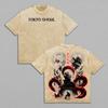 Hot Anime Tokyo Ghoul Ken Kaneki Clothing Men Women Short Sleeve Tshirt Washed Cotton Tee Retro Oversized T-shirt Casual T Shirt
