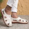 Fashion Soft Sole Mum Sandals Women Summer Flats Comfortable Non-slip Loafers Breathable Solid Colour Walking Shoes