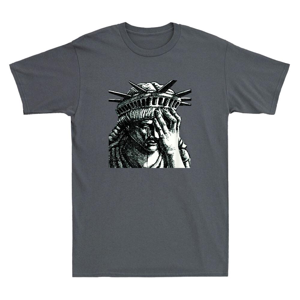 Statue of Liberty Crying Funny Meme Novelty Unisex's Short Sleeve T-Shirt Gift Idea