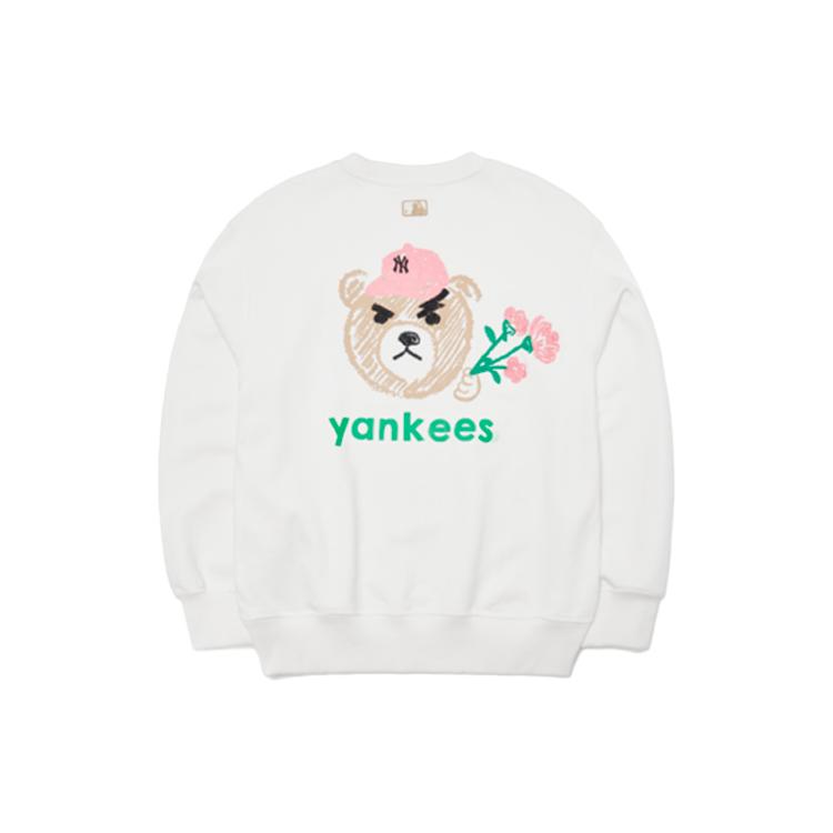 New MLB Sweatshirts Unisex White 3AMT00121-50WHS
