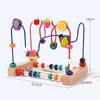 Деревянные игрушки Лабиринт из бисера Красочные животные Фрукты Формы Обучающие счетные обучающие круглые игрушки Детские классические подарки для малышей