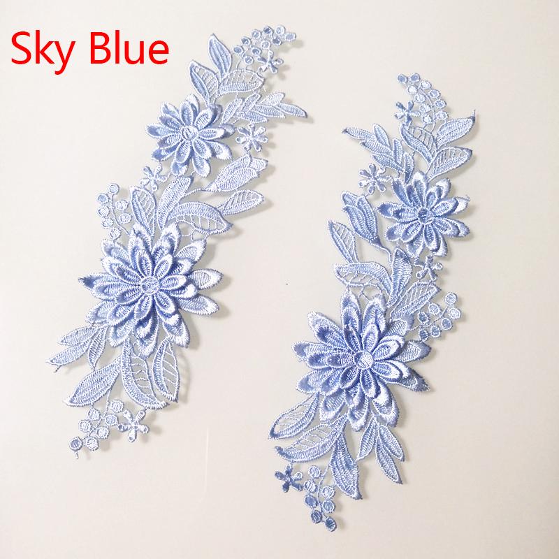 1 пара свадебных 3D кружевных бейок, вышивка, аппликация, нашивки «сделай сам», цветок, ткань, ремесло