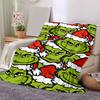 1Pc Grinch Christmas Blanket Soft And Comfortable Casual Warm Camping Travel Christmas Halloween Gift M921566