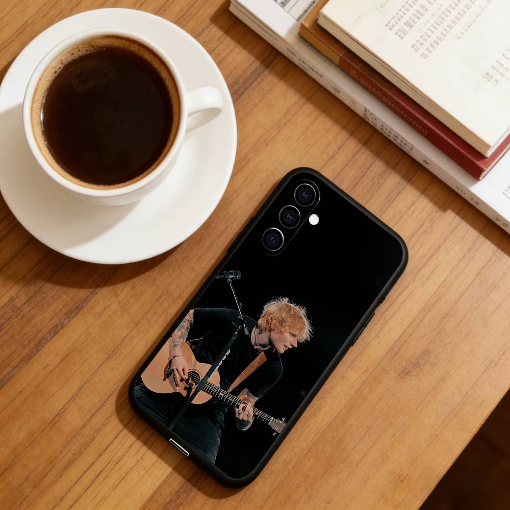 Чехол для телефона Singer E-Ed Sheeran для Samsung Galaxy A73, A72, A71, A70, A53, A52, A51, Другие Мягкий черный чехол