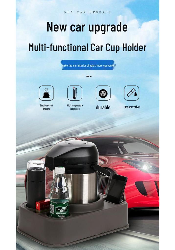Car Mounted Anti-Tip Thermos Holder and Warmer for Trunk