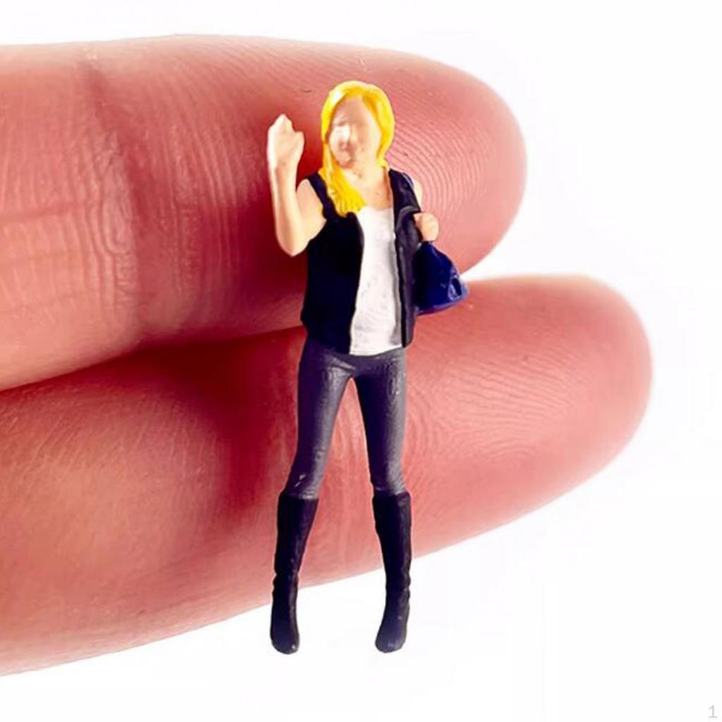 1/64 Фигурка Модель Миниатюра Сцена Коллекции Поезд Железная дорога Макет Украшения Диорама Декорации Рука