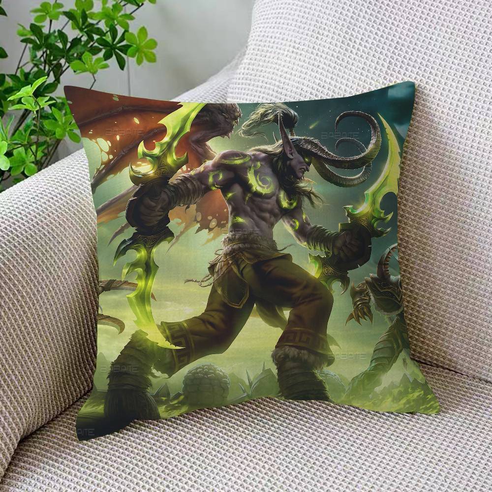 WWorld Of WWarcraft Game Personalized Picture Text Home Decorative Pillows Household Gifts xcm